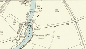 Gartness mill recorded as a woollen mill - 2nd edition