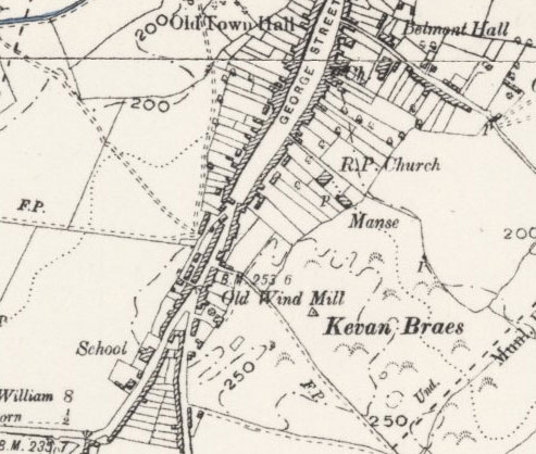'Old Wind Mill' at Whithorn, Wigtownshire Ordnance Survey 2nd edition six-inch, 1894 
