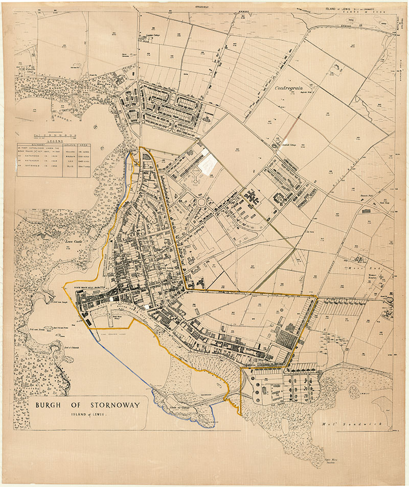 Burgh of Stornoway;  Plan of changes 1904, 1954; early 20thC
