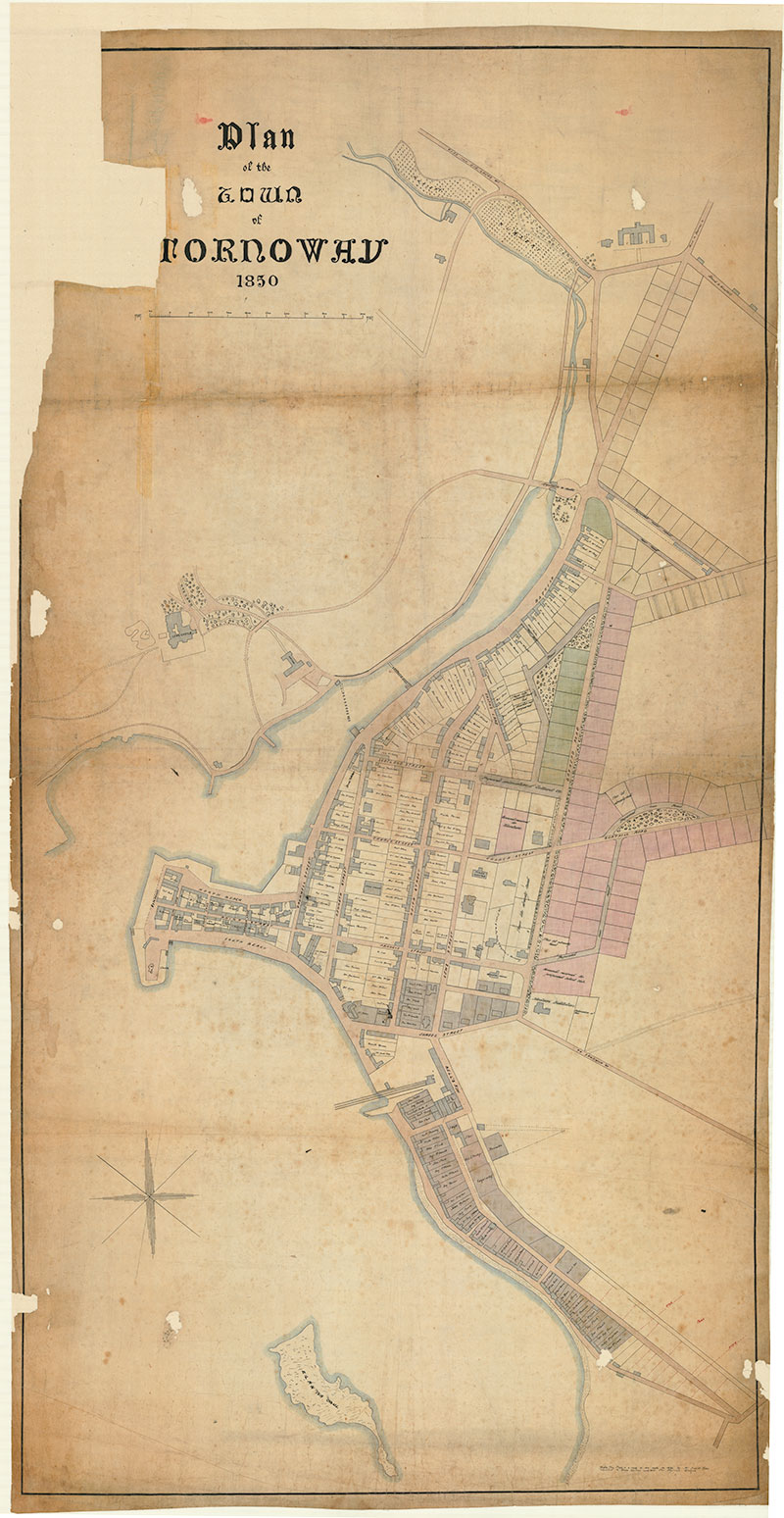 Plan of the town of Stornoway, 1850