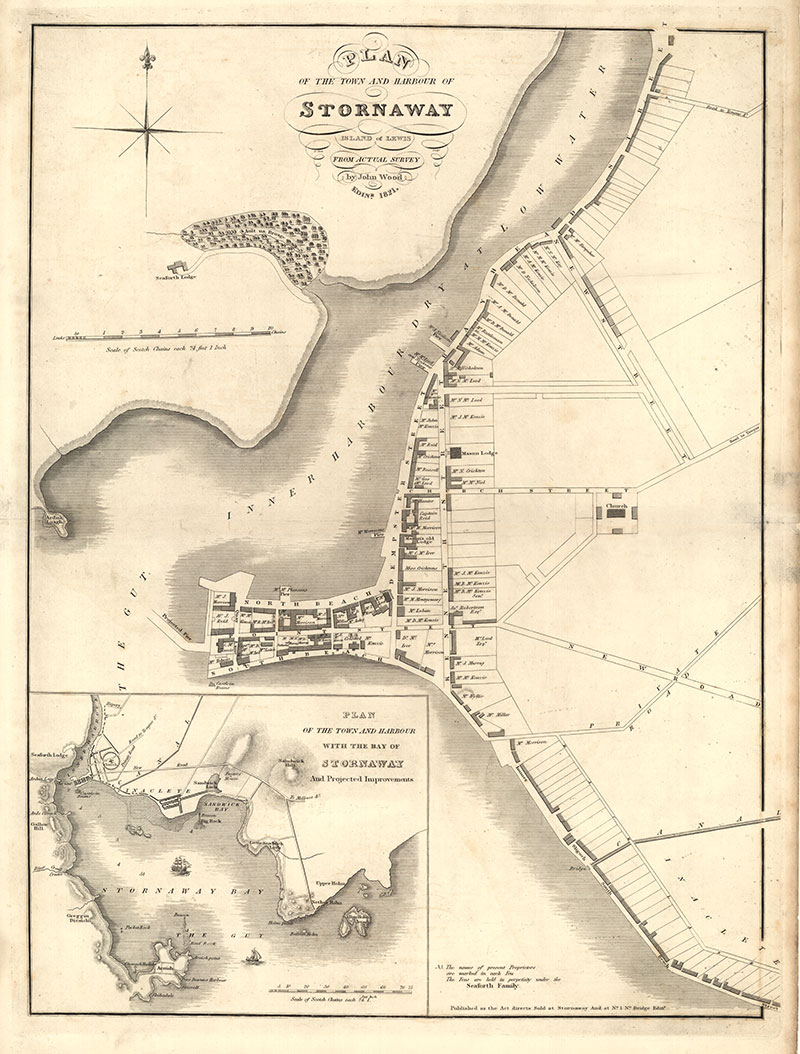 John Wood, Plan of the Town and Harbour of Stornaway, 1821