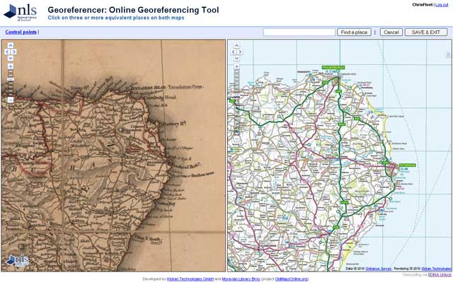 Georeferencer - two screen view