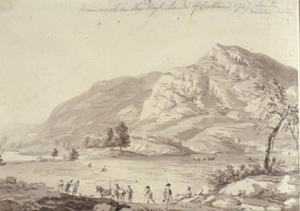 View of Roy Survey party by Loch Rannoch
