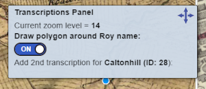 Draw Polygon around Roy Name switched to 'On'