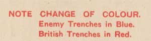 Note on the change of trench map colour, 1918